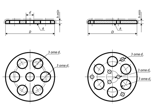 Вставка для эксикаторов (исполнение 1) 88 мм РФЗ