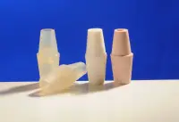 Пробка силиконовая двухконусная с каналом под шлиф №16, №14 со жгутом/высота 46/низ 12,5/верх 11/