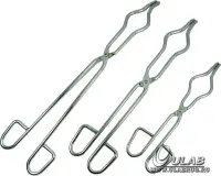 Щипцы тигельные 450 мм из нержавеющей стали и нарезками на рабочей части створок