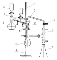 Аппарат для отгонки аммиака при определении белка в пищевых продуктах АБП, ТС, без штатива ГФ 5.184.096
