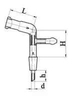Алонж АИО-14/23-14/23-50 изогнутый с отводом ГОСТ 25336-82