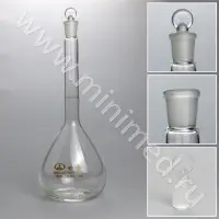 Колба мерная 2-1000-1 с одной меткой и пришлифованной пробкой 19/26 1 класс ГОСТ 1770-74