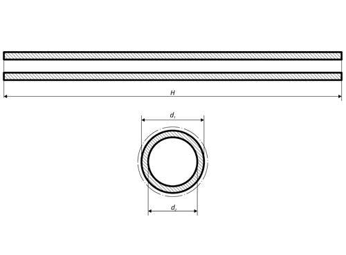 Трубка МКР 26х21х800 мм