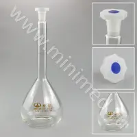 Колба мерная 2а-1000-1 с одной меткой и полиэтиленовой пробкой 19/26 1 класс ГОСТ 1770-74