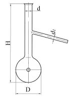 Колба Энглера КРН-125 d20 ТС ГОСТ 25336-82