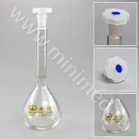 Колба мерная 2а-200-1 с одной меткой и полиэтиленовой пробкой 14/23 1 класс ГОСТ 1770-74