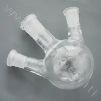 Колба круглодонная КГУ-3-1-100-19/26-14/23 со шлифом и тремя горловинами (ГОСТ 25336-82, ТУ 9464-019-29508133-2015)