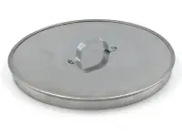 Крышка для набора сит РП 200 мм нержавеющая сталь с резиновым уплотнительным кольцом
