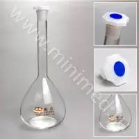 Колба мерная 2а-2000-1 с одной меткой и полиэтиленовой пробкой 29/32 1 класс точности ГОСТ 1770-74