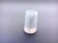 Пробка силиконовая № 14, конусная, с каналом, со жгутом, прозрачная Пробка силиконовая № 14, конусная, с каналом, со жгутом, прозрачная