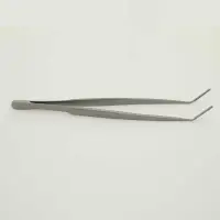 Пинцет изогнутый с атравматической нарезкой сосудистый «МИЗ-Т» 200х2 мм
