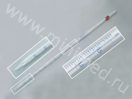 Пипетка градуированная 1-1-2-5 (от верхней нулевой отметки до любой отметки) (ГОСТ 29228-91, ТУ 9464-013-52876351-2014)