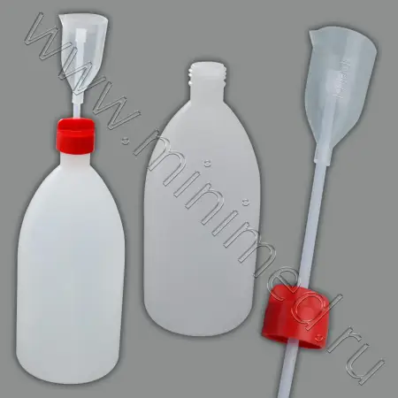 Бутылка-дозатор градуированного объема ПЭ 1000 мл с крышкой и контейнером ПМП 25мл, Kartell