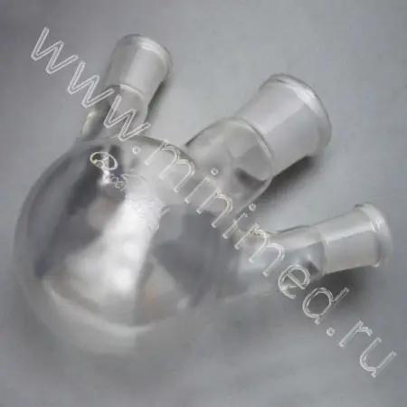 Колба круглодонная КГУ-3-1-250-29/32-19/26 со шлифом и тремя горловинами (ГОСТ 25336-82, ТУ 9464-019-29508133-2015)