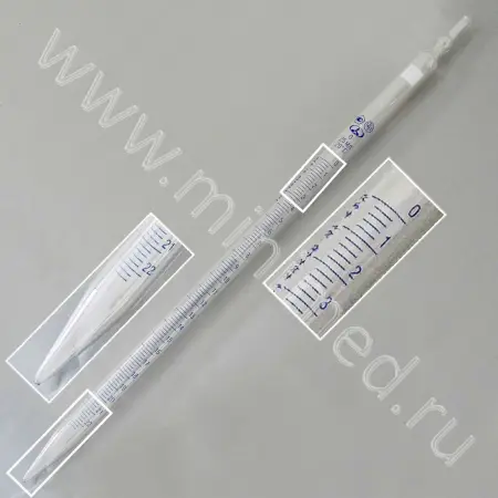 Пипетка градуированная 3-2-2-25 (от верхней нулевой отметки до сливного кончика) (ГОСТ 29228-91, ТУ 9464-013-52876351-2014)