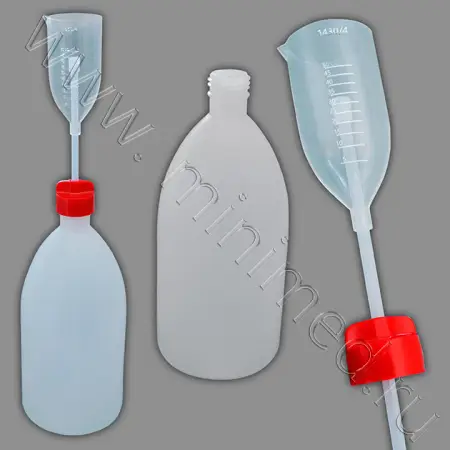 Бутылка-дозатор градуированного объема ПЭ 500 мл с крышкой и контейнером ПМП 50 мл, Kartell