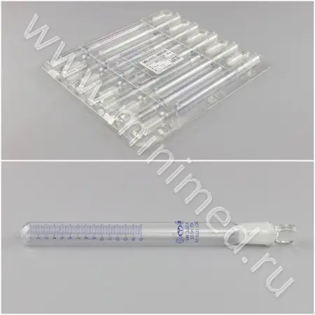 Пробирка лабораторная (мерная со шлифом) ПМ2-15-14/23, с притертой пробкой (ГОСТ 1770-74)