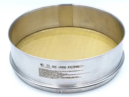 Сито лабораторное РП-300-Пкв-Н высота обечайки 50 мм, ячейка 1,1 мм, полотно - перфорация квадрат, контрольная точность, с поверкой РусПрибор