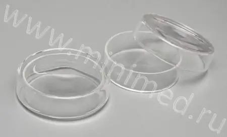 Чашка биологическая (Петри), 90х18 мм, толщ. стенки 1,3 мм, Boro 3.3, Greetmed//