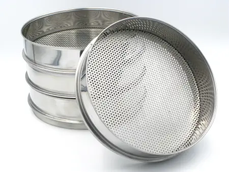 Сито Н 300/75 №25,0 (ПкрН) обечайка - нержавеющая сталь, полотно - нержавеющая сталь, перфорация - круг, с калибровкой