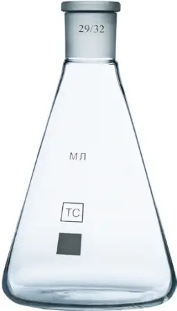 Колба коническая КН-1-1000-29/32 ТС с пришлифованной горловиной, без шкалы ГОСТ 25336-82