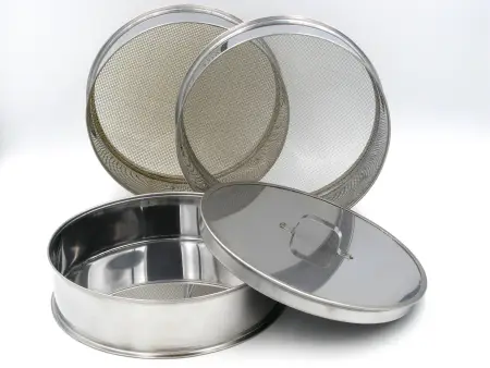 Сито Н 300/75 №25,0 (ПкрН) обечайка - нержавеющая сталь, полотно - нержавеющая сталь, перфорация - круг, с калибровкой