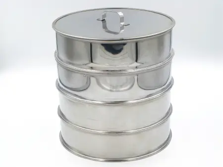 Сито Н 300/75 №25,0 (ПкрН) обечайка - нержавеющая сталь, полотно - нержавеющая сталь, перфорация - круг, с калибровкой