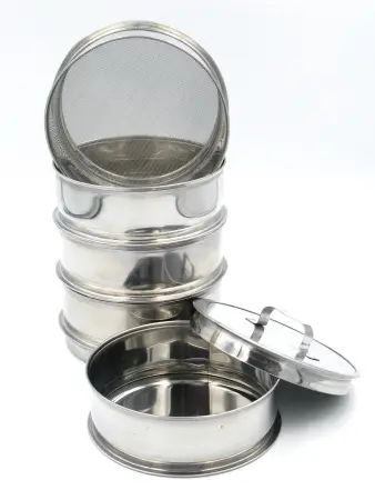 Сито Н 300/75 №25,0 (ПкрН) обечайка - нержавеющая сталь, полотно - нержавеющая сталь, перфорация - круг, с калибровкой