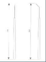 Игла лабораторная препарировальная изогнутая